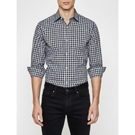 UNIQLO MEN'S RELAXED FIT LINEN BLEND CHECKED SHIRT (M/L)