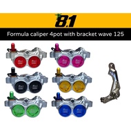 ✅FORMULA 8.1 4POT CALIPER W/ WAVE BRACKET