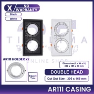 AR111 Recessed Downlight Casing Black White Single Double Triple Head Bulb Excluded Aluminium Metal 