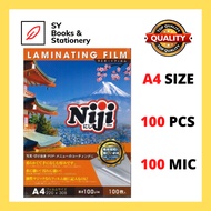 NIJI A4 Laminating Film / Laminate Film / Plastik Laminate A4 100 Micron 100 Sheets