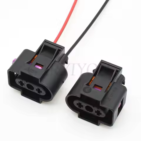 1 Set 2P Auto Water Spray Antifreeze Plug Car Wire Harness Socket Auto Plastic Housing Connector 1J0