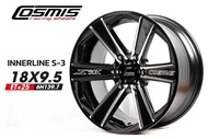 ล้อแม็กใหม่ ขอบ18 - COSMIS รุ่น INNERLINE S3 - สีดำ - ขอบ18 x 9.5 x 9.5 x 6รู139 ET25/25 - ส่งฟรี Kerry Express - กรุณาสอบถามสต็อกก่อนกดสั่งซื้อ