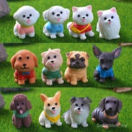 New Cartoon Cute Simulation Colorful Dog Micro Landscape Gardening Small Ornaments Samoyed Pomerania