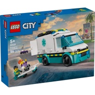 LEGO 60451 City Emergency Ambulance Building Toy Set (184 Pieces)