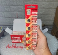 Vỉ 5 viên Pin CR1220 /CR 1220 Lithium Maxell 3V mẫu mới Made in Japan - Hàng chính hãng