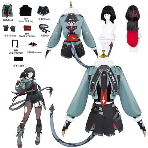 Game Zenless Zone Zero Jane Doe Cosplay Costume Wig Anime ZZZ Jane Doe Halloween Carnival Party Clot