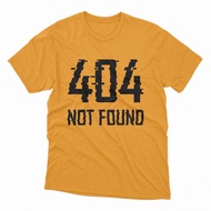 MEN'S INTERNET T-SHIRT NOT FOUND 404 ERROR REGULAR SIZE MUSTARD SHORT SLEEVE