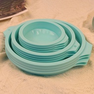 4Pcs Silicone Cake Pan Round Cake Layer Set Silicone Bakeware Mold for Baking Tool Rainbow Cake and 