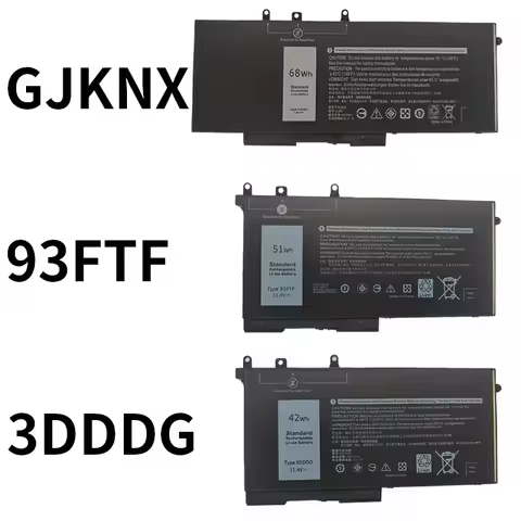 Compatible with De ll GJKNX 93FTF 3DDDG Latitude 5280 5480 5490 High-Quality Laptop Battery
