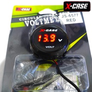 VOLTMETER BULAT DIGITAL VOLTMETER PENGUKUR AKI DIGITAL BULAT XCASE UNIVERSAL SEMUA MOTOR