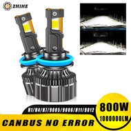 2PCS 800W H4 H7 LED Headlight Canbus 6500K 1000000LM H11 H1 9005 HB3 H8 H9 9006 HB4 9012 HIR2 7055 C
