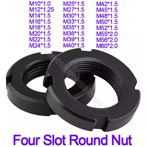 DIN981 M10 M12 M14 M16 M18 M20 M22 M24 M25 M27 M30 M33 M35 M36 M39 M40 M42 M45 M48-M60 Round Nut Slo