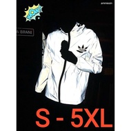 Full Reflective Jacket Waterproof Unisex (Ready Stock). Jaket Pantul Cahaya Lelaki/Perempuan (Men/Women)