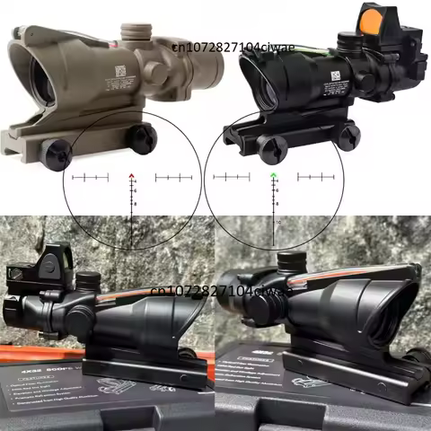 Adjustable 4x32 Red Dot 1x 4x Scope RM Red Dot Tactical Scope 20mm Rail Scope for G*ock Hunting