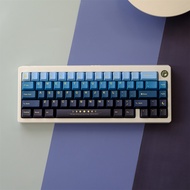 【Worth-Buy】 Moonrise Keycaps 129 Keys/full Set Pbt Cherry Profile Dye-Sub Blue Black Gradient Keyboard Keycaps For Mx Switch 61 64 68 87 96