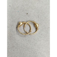 Earrings loveRing 1 gram light gold