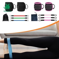 Kesoto 3 Pieces Ankle Resistance Bands Ankle Weights Fitness Band Set Exercise Bands with Cuffs Leg 
