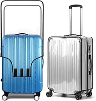 Pack of 2 Transparent Suitcase Covers, Travel Suitcase Protective Cover, PVC Suitcase Covers, Waterp