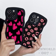 Casing Case OPPO Reno3 4 5 6 7 Z 5G 8 T 10 4G K10 Plain Love Black Wave Cover 022