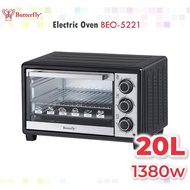 BUTTERFLY Electric Oven BEO-5221 (20L) Easy Home Bake Light Use Basic Function 2 Baking Trays 2 Wire Racks