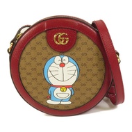 GUCCI 塗層帆布Gucci x Doraemon金扣肩背袋