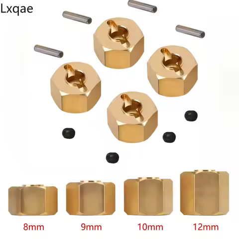 8/9/10mm Metal Brass Heavier Wheel Hex Hub for 1/10 RC Crawler Axial SCX10 90046 RR10 RGT 86100 MST 