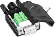 2Pcs DB9 Feamle Breakout Connector, DB9 Solderless Connector RS232 D-SUB Serial Adapters 9 Pin Port 