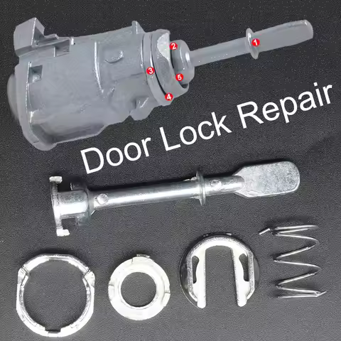 Front Door Handle Lock Cylinder Barrel Paddle Repair 67MM Kit For VW Polo 6N Caddy Derby SEAT Cordob
