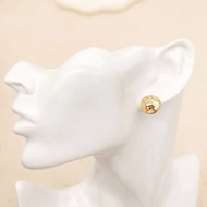 Dublin Textured Earrings / textured earrings with 925 sterling silver pin / aning gold and silver ro