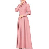 Korea Baju Raya 2021 Jubah Muslimah Pakaian Lara Raisya Baju Kurung Moden Blouse Muslimah Jubah Long Dress Muslimah Kebaya Baju Melayu Kaftan Abaya Muslim Wear Peplum Palazo Fashion Women Lace Wanita Murah Plus Size Ramadan Banquet Arab MY53 COD