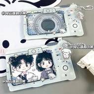 【lwr1dj8ka3.my】 复古CCD相机磁吸卡套亚克力寸小卡谷美拍立得高颜值收纳展示相框Retro CCD camera magnetic card holder acrylic 【0726UQ