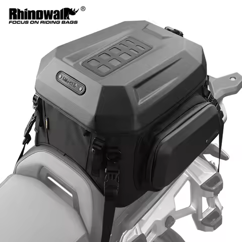 Rhinowalk Motorcycle Saddle Bag Waterproof 23L-35L Universal Tail Hardshell Pannier Travel Luggage H