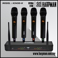 HARPMAN H3450-H 4 CHANNEL HANDHELD WIRELESS MICROPHONE 400 FREQUENCY(4*HANDHLED WIRELESS MICROPHONE)