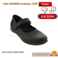 Jolie Ashley Skive Black Women's Work Shoes slip-on Heels