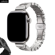 URVOI Satiné Grand H Fin Band for Apple Watch Series 11 10 9 8 7 6 SE 3 Stainless Steel girl strap f