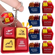 1/2 Pcs Cockpit Emergency Sound Simulator Keychain Aviation Alert Button, Realistic Warning Noise wi