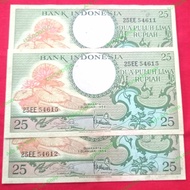 Uang Kuno 25 rupiah seri bunga tahun 1959