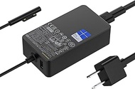 36W Adapter Portable Laptop Charger for Microsoft Surface Laptop 1 2 3 Surface Pro X 7 6 5 4 3 Surface Go 1 2 3 i5 i7 Series Black Laptop Adapter Battery Charger Durable Power Supply Cord