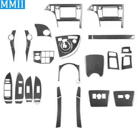 For Toyota Prius XW30 ZVW30 ZVW35 2009-2015 Carbon Fiber Interior Car Accessories Steering Wheel Cen