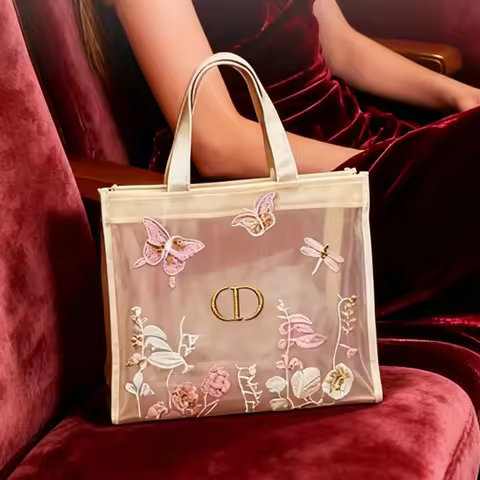 Dior Dior’s Bag Luxury Tiger Printed Canvas Tote Bag For Women Large Capacity Multi-functional Dual 