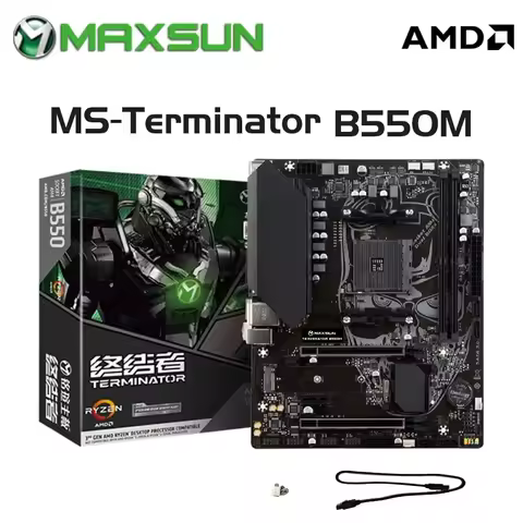 MAXSUN B550M AMD Gaming Motherboard DDR4 M.2 Supports Ryzen CPU R3 R5 R7 AM4 5600G 5700G 5700X Deskt