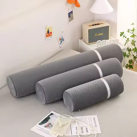 Cervical Neck Roll Memory Foam Pillow Bolster Pillow Round Neck Pillows Support for Sleeping Bolster