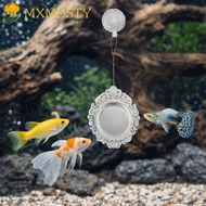 MXMUSTY Betta Fish Training Mirror, Retro Style Engraving Aquarium Betta Mirror, Fish Tank Accessori