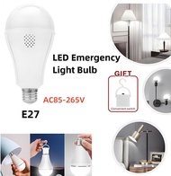 LED Emergency Light Bulb with Removable Battery 2400mAh Rechargeable Lamp 85-265V for Camping Home T