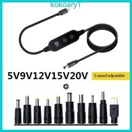 KOKO Type C Charging Cable DC5521 and More Connectors Optional 5V-20V Adjustable