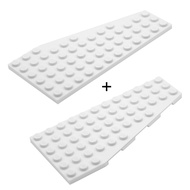 COOLPON|This Is LEGO Lego's Parts White Wedge Plate 12x6 Right+Left 30356+30355