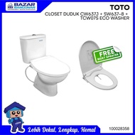 [FREE ONGKIR]: CLOSET KLOSET TOILET DUDUK ECO WASHER TOTO CW 637 J CW637J DUAL FLUSH