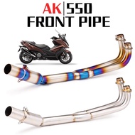 Exhaust Front Pipe Motorcycle Muffler Motorcross Slip on Modified Tube Stainless Steel Catalyst For 