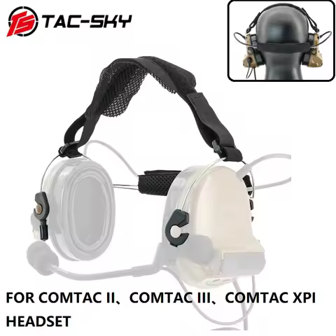 TAC-SKY Tactical Walkie-talkie Headset Headband for COMTAC II,COMTAC III Shooting Hearing Protection