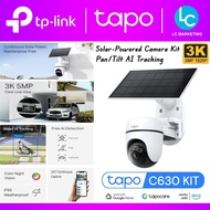 Tp-Link Tapo C630 KIT 3K 5MP Solar-Powered Pan/Tilt Security Camera Kit Battery CCTV AI Tracking 24/
